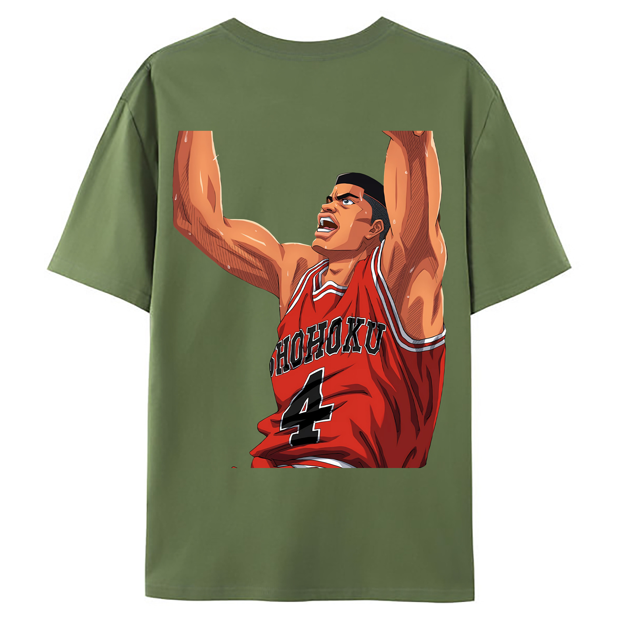 （画像用） SLAM DUNK／スラムダンク 綿100％ メンズ半袖Tシャツ（バックプリント） 通気性